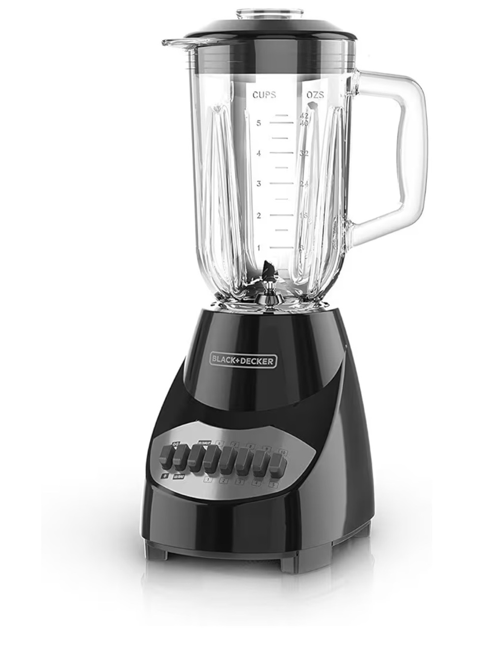 BLACK+DECKER Countertop Blender with 6-Cup Glass Jar 10-Speed Settings new